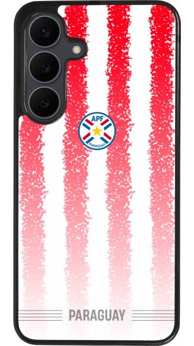 Coque Samsung Galaxy S25 FE - Silicone rigide noir Maillot de football Paraguay 2026 personnalisable