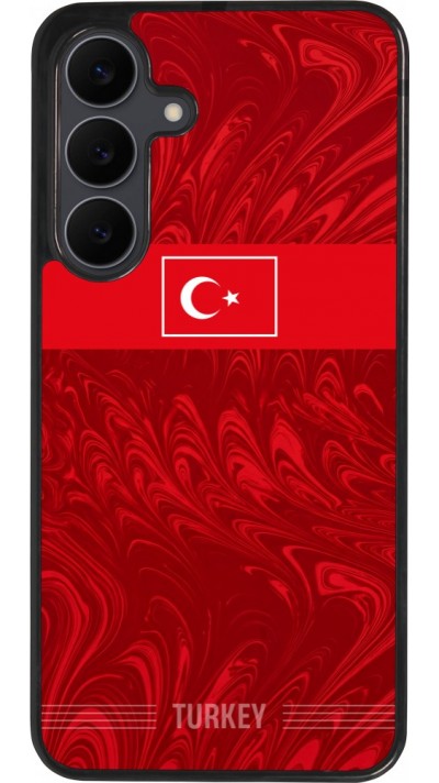 Coque Samsung Galaxy S25 FE - Silicone rigide noir Maillot de football Turquie 2026 personnalisable