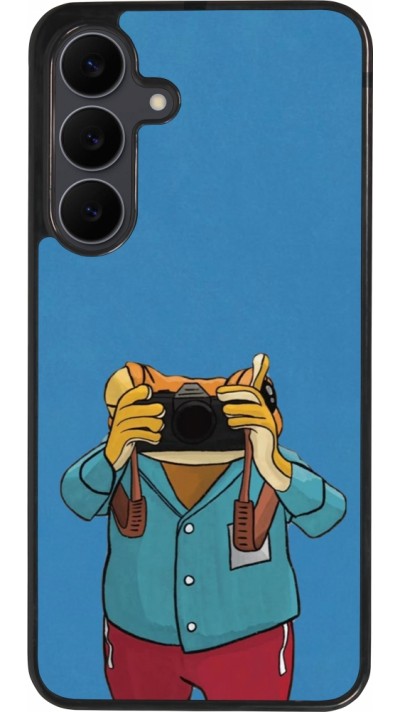 Coque Samsung Galaxy S25 FE - Silicone rigide noir Frog with camera DTMF