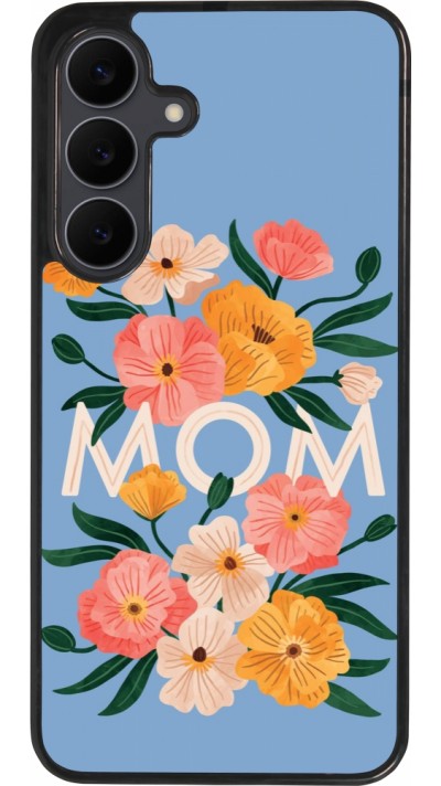 Coque Samsung Galaxy S25 FE - Silicone rigide noir Mom 2026 Flowers
