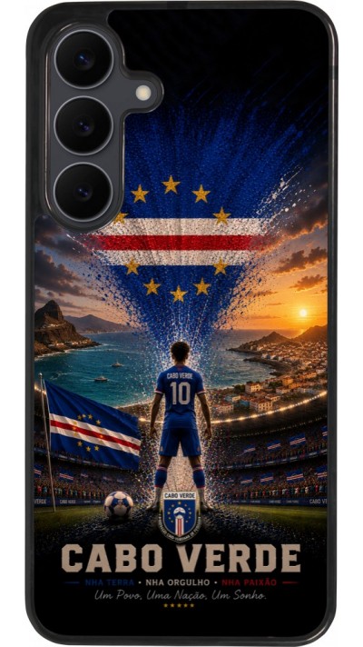Coque Samsung Galaxy S25 FE - Silicone rigide noir Football Cap-Vert splash 2026