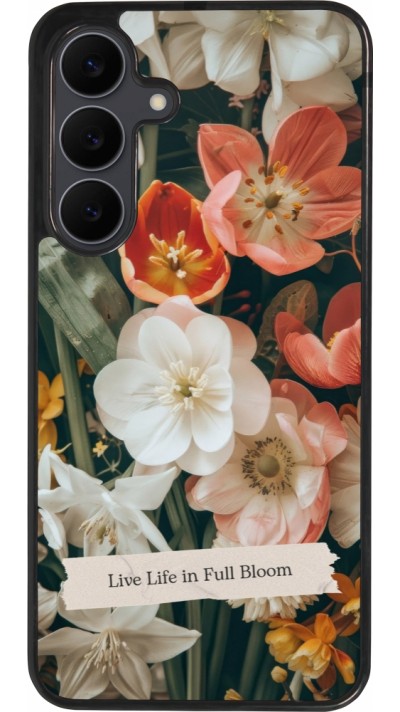 Coque Samsung Galaxy S25 FE - Silicone rigide noir Full Bloom Spring 2026