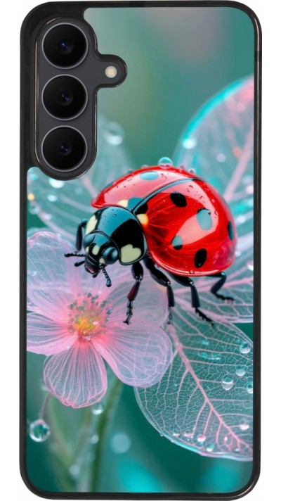 Coque Samsung Galaxy S25 FE - Silicone rigide noir Ladybird in bloom Spring 2026
