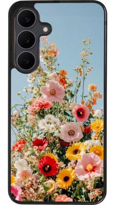 Coque Samsung Galaxy S25 FE - Silicone rigide noir Spring flowers Spring 2026