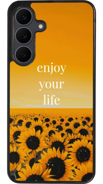 Coque Samsung Galaxy S25 FE - Silicone rigide noir Summer 2026 Enjoy your life