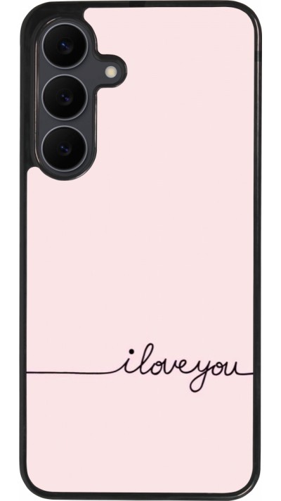 Samsung Galaxy S25 FE Case Hülle - Silikon schwarz Valentine 2023 i love you writing