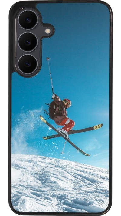 Coque Samsung Galaxy S25 FE - Silicone rigide noir Winter 22 Ski Jump