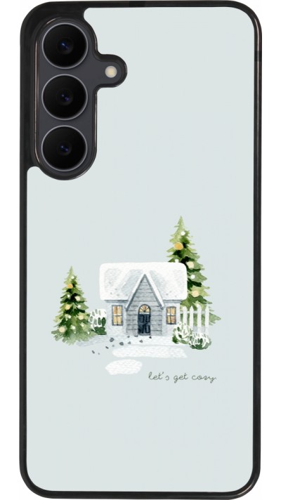 Coque Samsung Galaxy S25 FE - Silicone rigide noir Winter 25 Cosy House