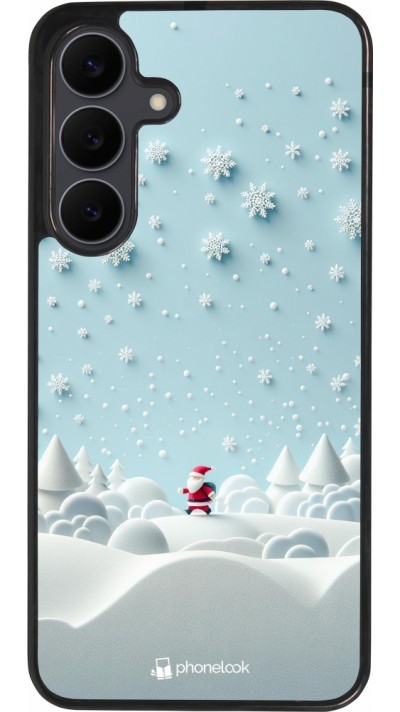Samsung Galaxy S25 FE Case Hülle - Silikon schwarz Weihnachten 2023 Kleiner Vater Schneeflocke