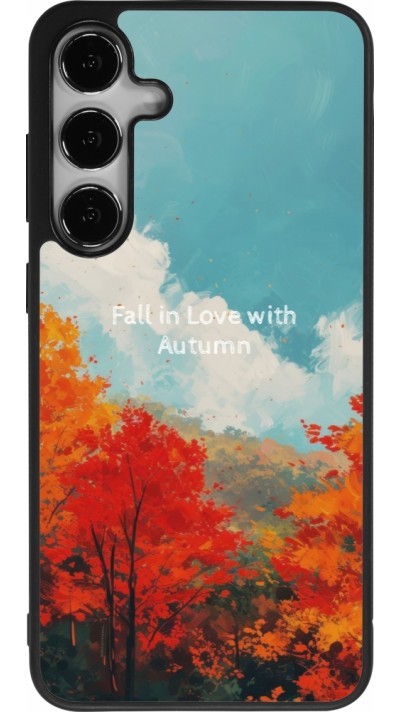 Coque Samsung Galaxy S25+ - Silicone rigide noir Autumn 25 Fall in love