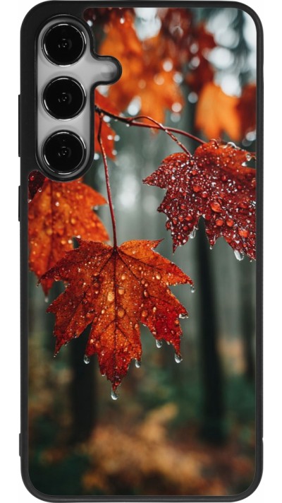 Coque Samsung Galaxy S25+ - Silicone rigide noir Autumn 25 Rain