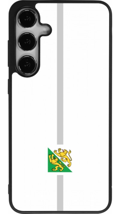 Coque Samsung Galaxy S25+ - Silicone rigide noir Canton TG blanc