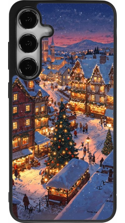 Samsung Galaxy S25+ Case Hülle - Silikon schwarz Christmas 25 Xmas Village