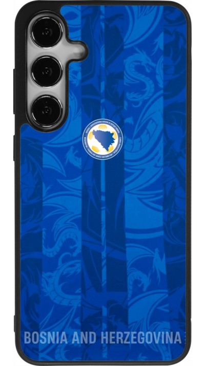 Coque Samsung Galaxy S25+ - Silicone rigide noir Maillot de football Bosnie-Herzégovine 2026 personnalisable