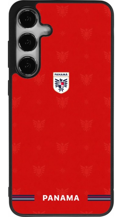 Coque Samsung Galaxy S25+ - Silicone rigide noir Maillot de football Panama 2026 personnalisable
