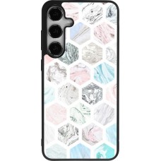 Coque Samsung Galaxy S25+ - Silicone rigide noir Marble Everything