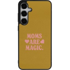 Coque Samsung Galaxy S25+ - Silicone rigide noir Mom 2026 Are Magic
