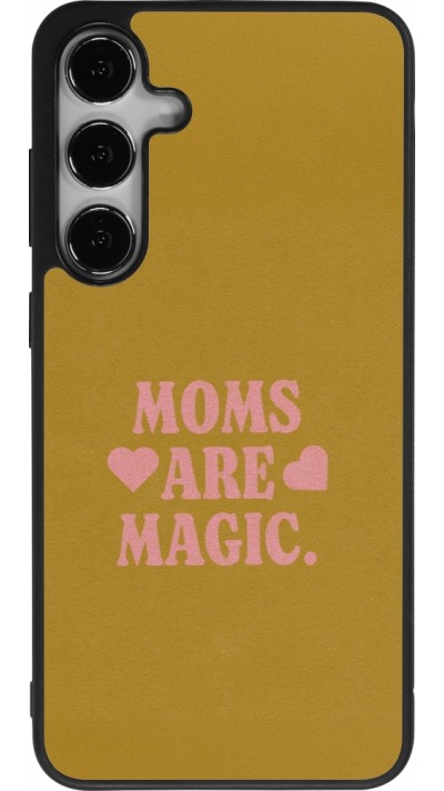 Coque Samsung Galaxy S25+ - Silicone rigide noir Mom 2026 Are Magic