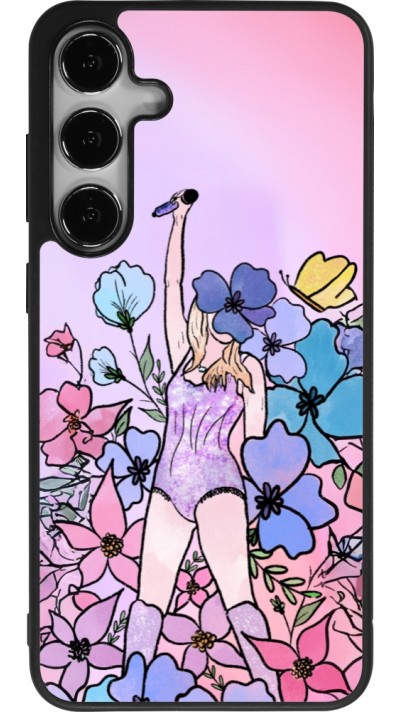 Coque Samsung Galaxy S25+ - Silicone rigide noir Taylor Swift Sketch - Pink