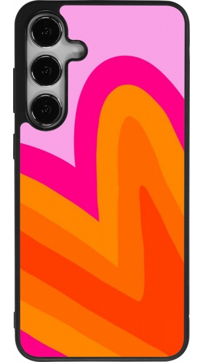 Samsung Galaxy S25+ Case Hülle - Silikon schwarz Valentine 2024 heart gradient