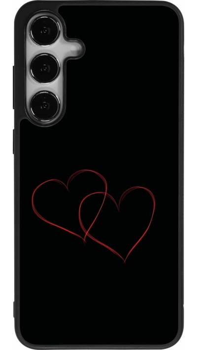 Samsung Galaxy S25+ Case Hülle - Silikon schwarz Valentine 2023 attached heart