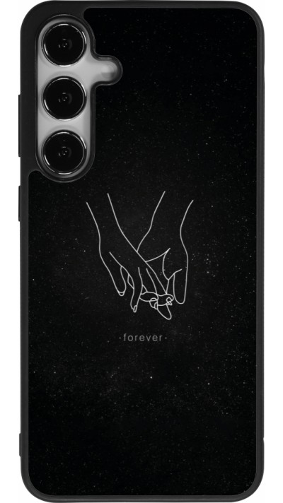 Samsung Galaxy S25+ Case Hülle - Silikon schwarz Valentine 2023 hands forever