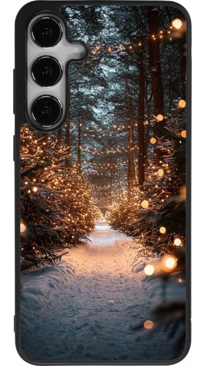 Samsung Galaxy S25+ Case Hülle - Silikon schwarz Winter 25 Winter snowy road
