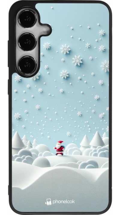 Samsung Galaxy S25+ Case Hülle - Silikon schwarz Weihnachten 2023 Kleiner Vater Schneeflocke