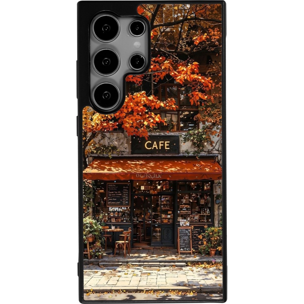 Samsung Galaxy S25 Ultra Case Hülle - Silikon schwarz Autumn 25 Coffee shop