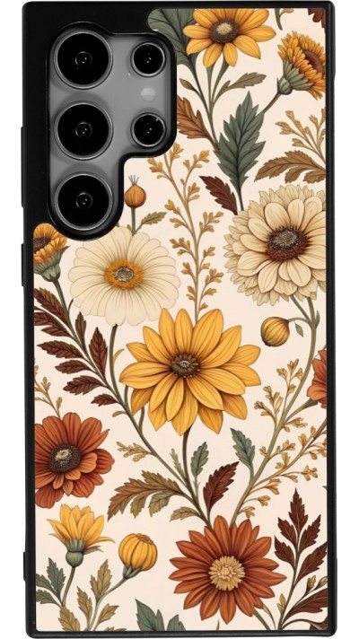Coque Samsung Galaxy S25 Ultra - Silicone rigide noir Autumn 25 Flower pattern