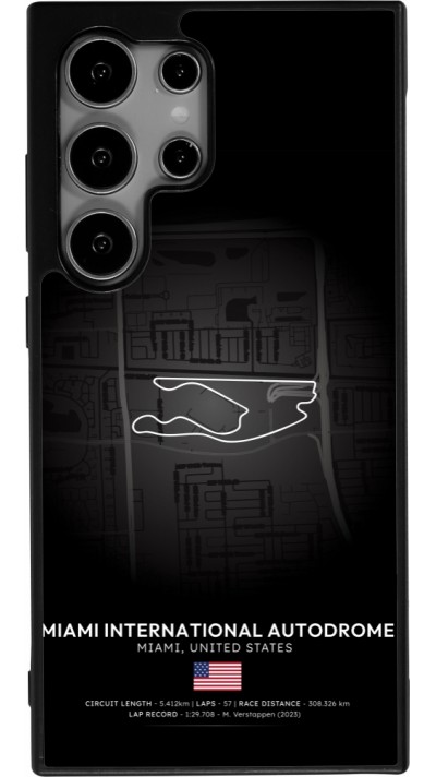 Samsung Galaxy S25 Ultra Case Hülle - Silikon schwarz F1 Track 2025 Miami