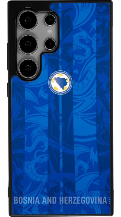 Coque Samsung Galaxy S25 Ultra - Silicone rigide noir Maillot de football Bosnie-Herzégovine 2026 personnalisable