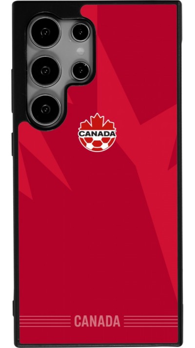 Coque Samsung Galaxy S25 Ultra - Silicone rigide noir Maillot de football Canada 2026 personnalisable
