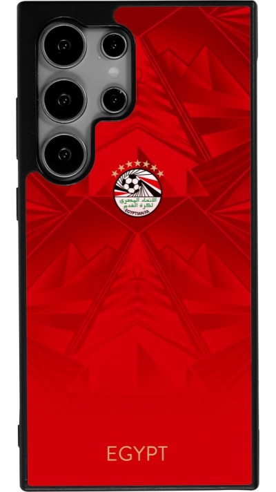 Coque Samsung Galaxy S25 Ultra - Silicone rigide noir Maillot de football Égypte 2026 personnalisable