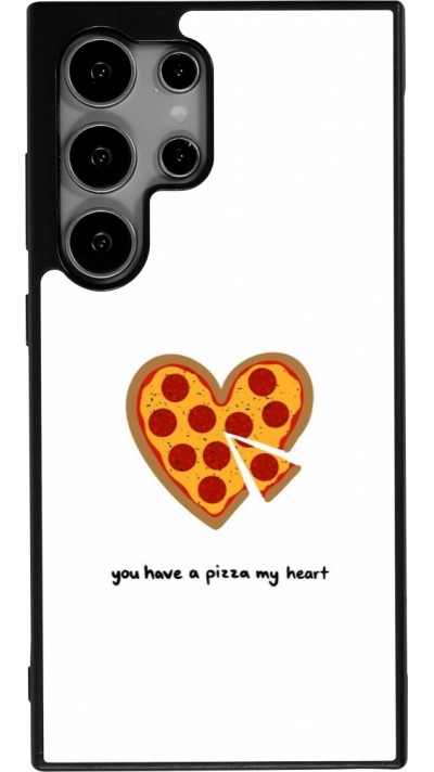 Coque Samsung Galaxy S25 Ultra - Silicone rigide noir Saint Valentines Day 26 You have my pizza heart