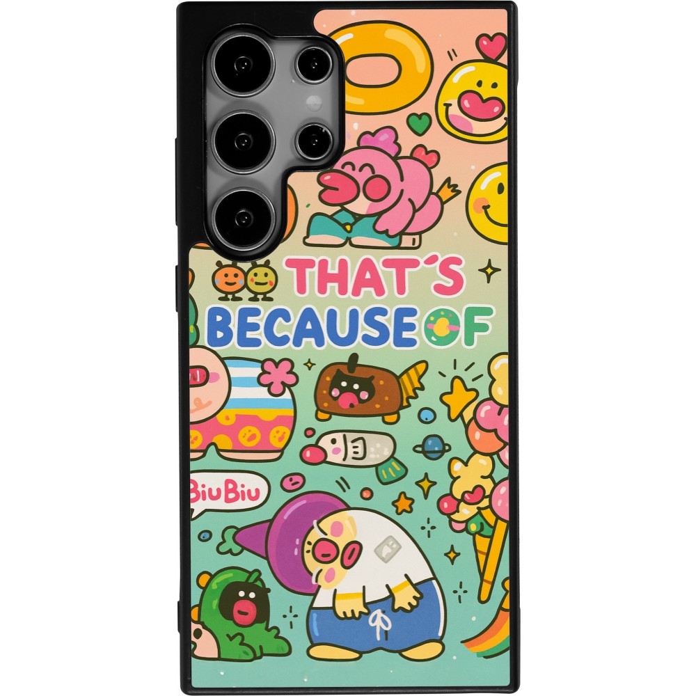 Coque Samsung Galaxy S25 Ultra - Silicone rigide noir Thats beacause of