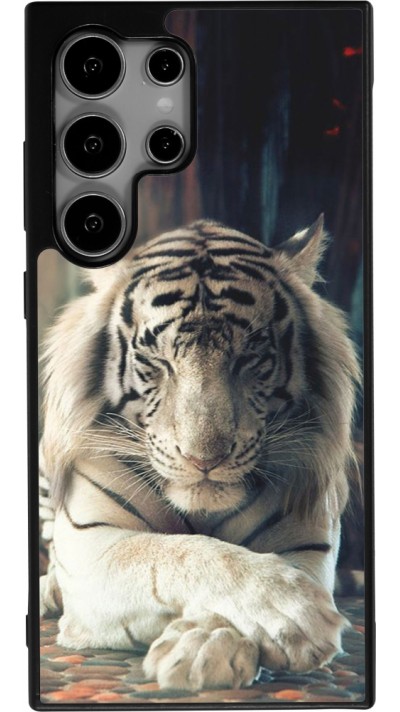 Samsung Galaxy S25 Ultra Case Hülle - Silikon schwarz Zen Tiger