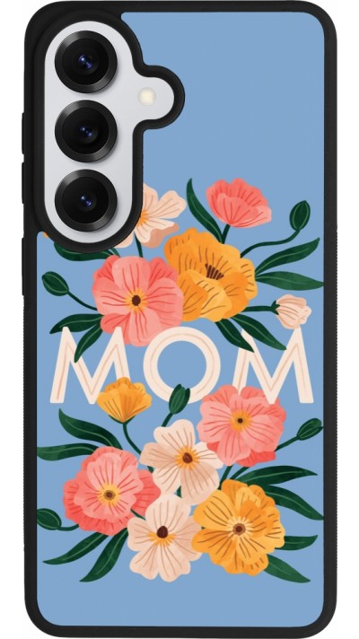 Coque Samsung Galaxy S26 - Silicone rigide noir Mom 2026 Flowers