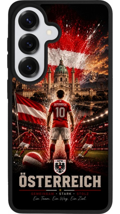 Coque Samsung Galaxy S26 - Silicone rigide noir Football Autriche splash 2026