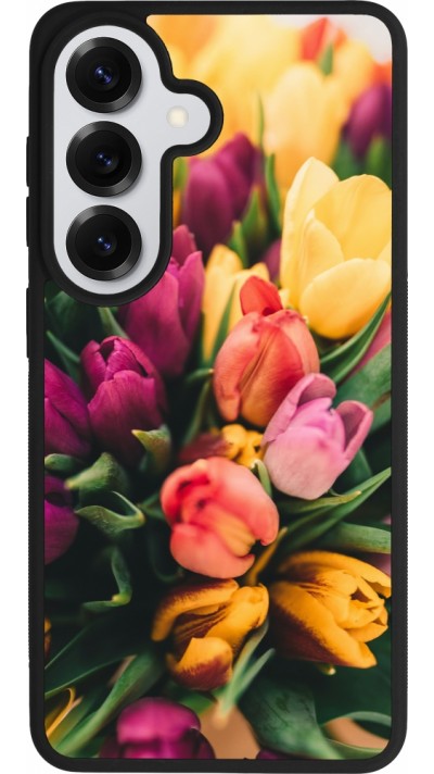 Coque Samsung Galaxy S26 - Silicone rigide noir Bouquet of tulips Spring 2026
