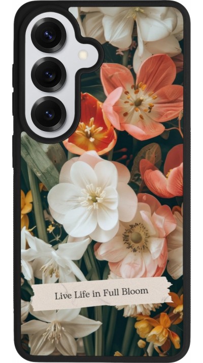 Coque Samsung Galaxy S26 - Silicone rigide noir Full Bloom Spring 2026