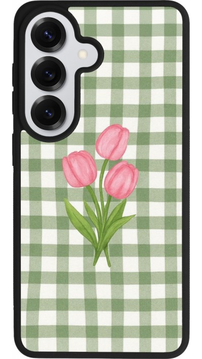 Coque Samsung Galaxy S26 - Silicone rigide noir Green vichy tulips Spring 2026