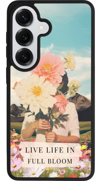 Coque Samsung Galaxy S26 - Silicone rigide noir Live life in full moon Spring 2026