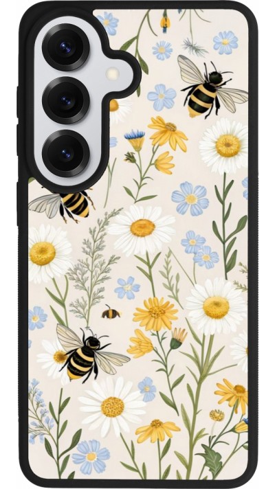 Coque Samsung Galaxy S26 - Silicone rigide noir Pattern bees Spring 2026