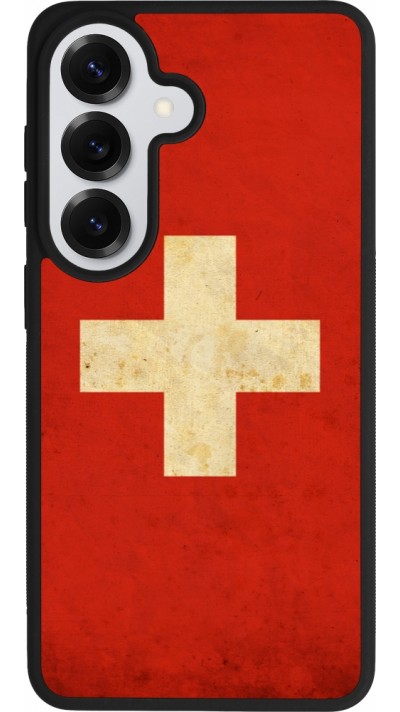 Samsung Galaxy S26 Case Hülle - Silikon schwarz Vintage Flag SWISS