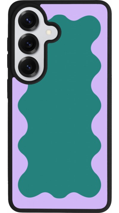 Samsung Galaxy S26 Case Hülle - Silikon schwarz Wavy Rectangle Green Purple