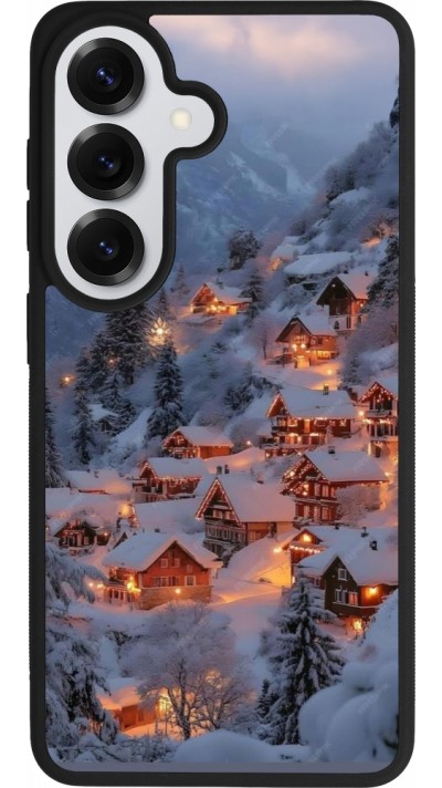 Samsung Galaxy S26 Case Hülle - Silikon schwarz Winter 25 Winter snowy village