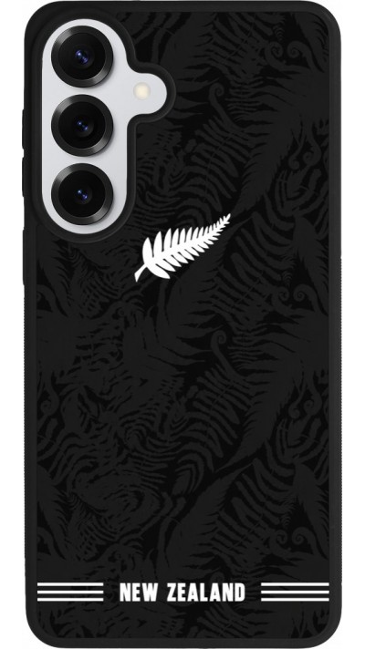 Coque Samsung Galaxy S26+ - Silicone rigide noir Maillot de football Nouvelle-Zélande 2026 personnalisable