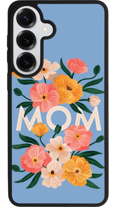 Coque Samsung Galaxy S26+ - Silicone rigide noir Mom 2026 Flowers