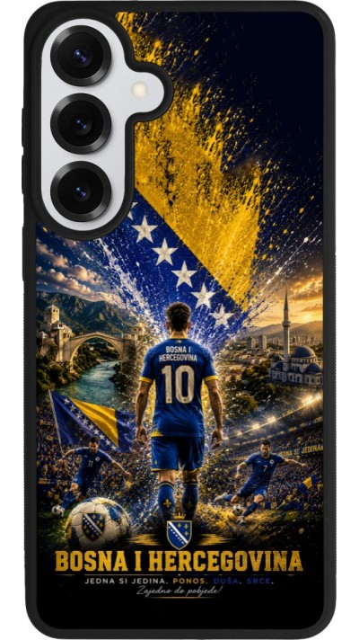 Coque Samsung Galaxy S26+ - Silicone rigide noir Football Bosnie-Herzégovine splash 2026
